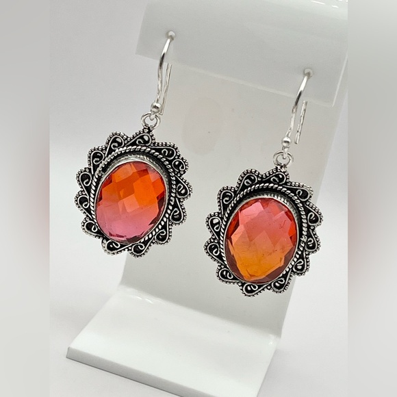 BI COLOR TOURMALINE EARRINGS - Picture 7 of 13